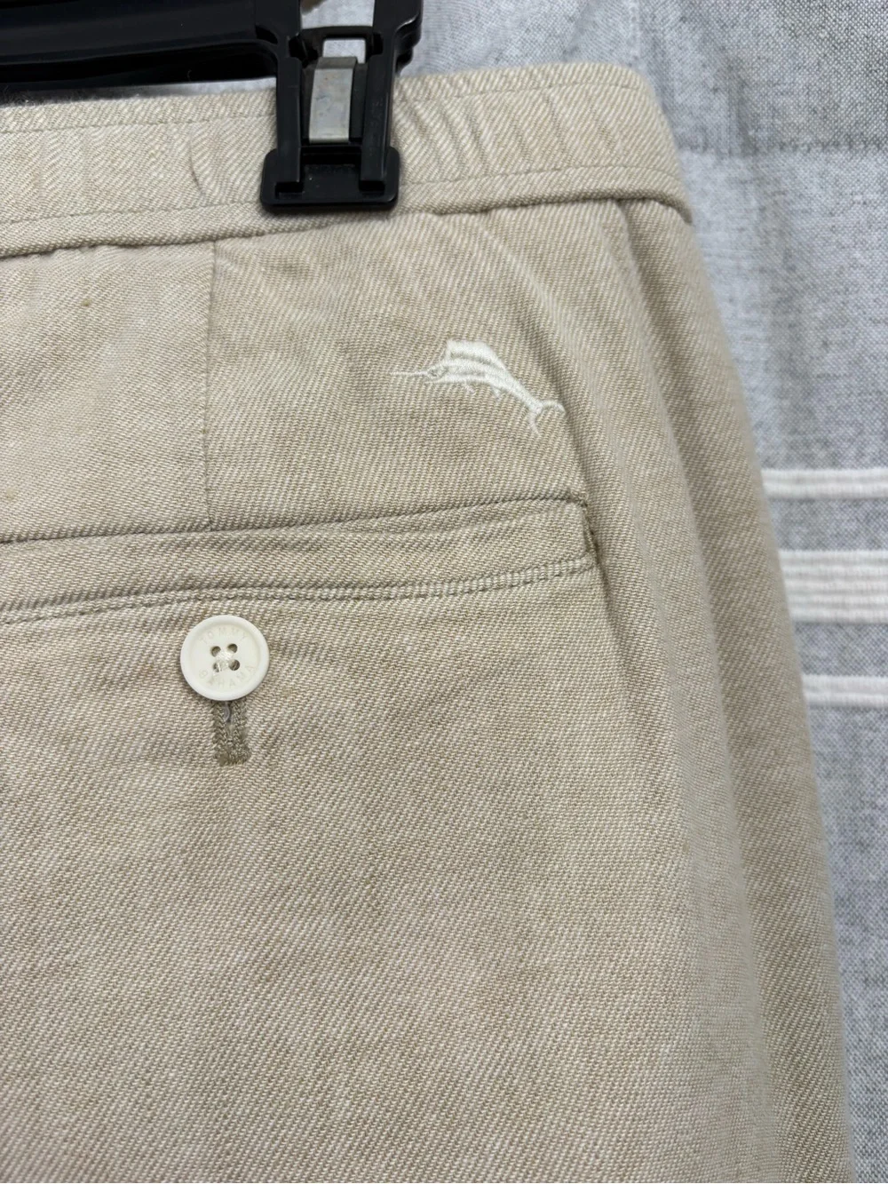 Tommy Bahama Beach Coastal Linen Blend Elastic Pull On Pants Size XL x 32